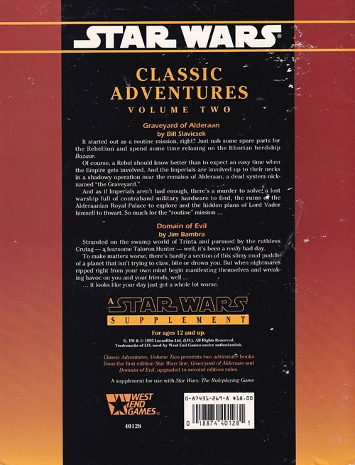Star wars D6 - Classic Adventures - Volume Two (B-Grade) (Used) (Eng)